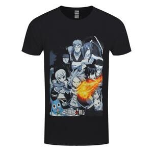 Fairy Tail Attack Mens Black Tshirt